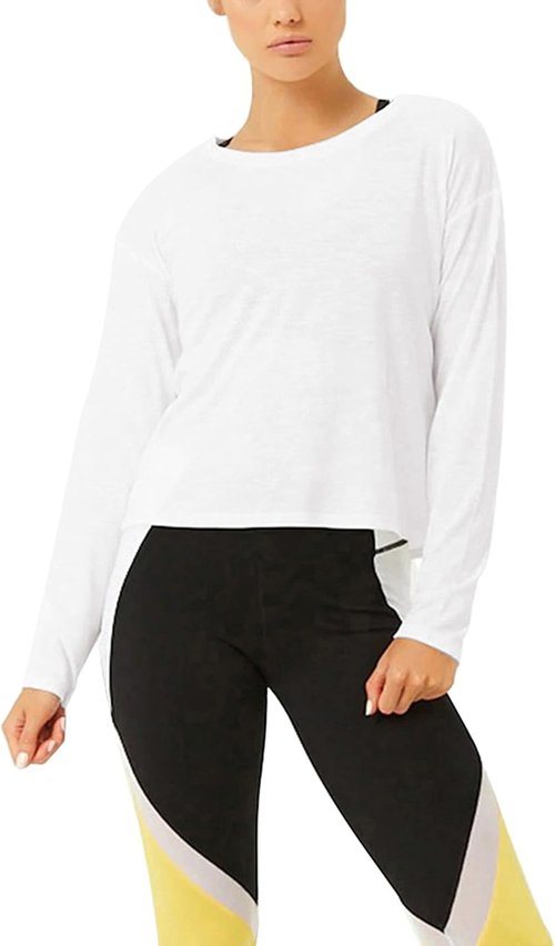 Bestisun Long Sleeve Workout Shirts - Open Back Yoga & Dance Tops for Women | Athletic Apparel