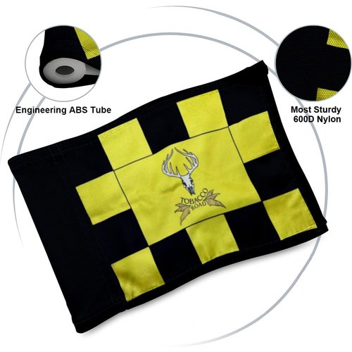 2BUT Standard Tobacco Road Golf Club Pin Flag Practic Putting Green Golf Flag For Backyard Garden Double-Sewn 600D Nylon Miniature Pin Flag Regulation Tube Flag(8"x6")