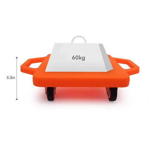 Kids Sitting Scooter Board with Universal Wheels Safety Plastic Scooter for Kids Ages 6-12 Manual Sport Scooters with Handles for Gym Class (Orange)