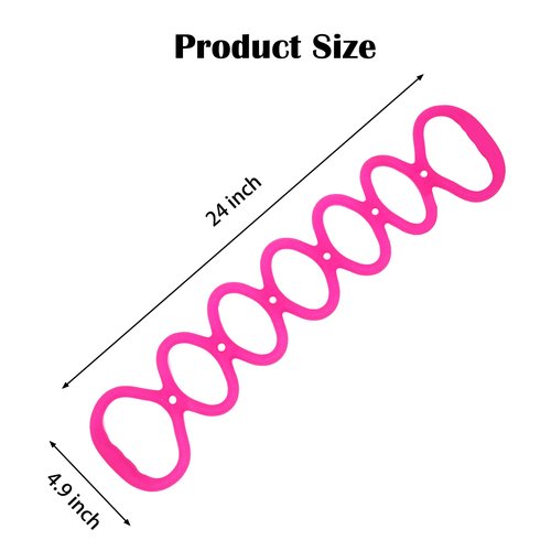 7 Ring Adjustable Loop Resistance Bands for Working Out Walk at Home，Workout Bands Exercise Stretch Band for Women&Men Fitness, Yoga, Pilates-Non-Slip, Durable Rubber, Home/Gym Use(Pink)
