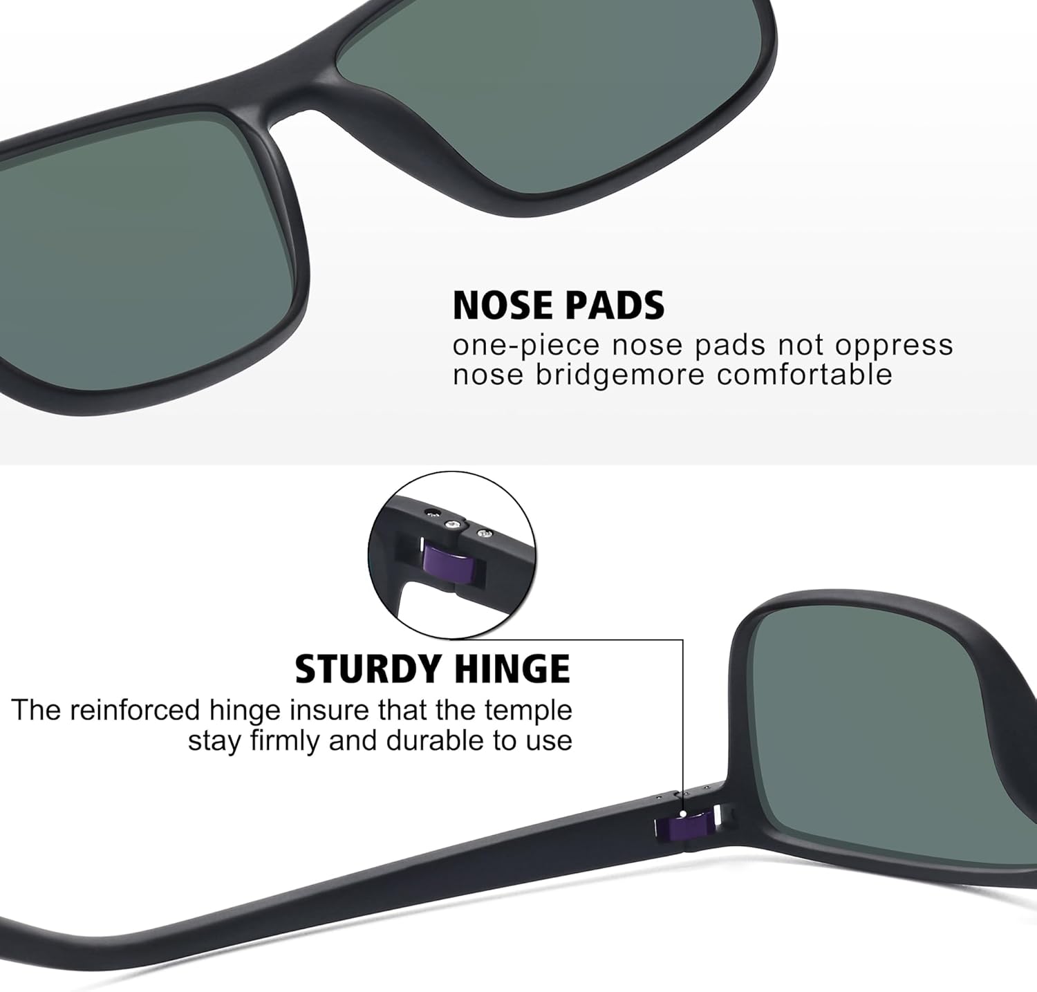 Storycoast Polarized Sunglasses - Classic Square Design for Men & Women | UV Protection for Sports & Outdoor Activities