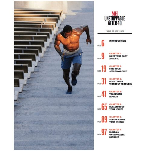 Men's Health Unstoppable After 40: The Secret to Supercharging Recovery, Avoiding Injury, and Never Slowing Down. Convenient at-Home Workout Planner for All Fitness Levels