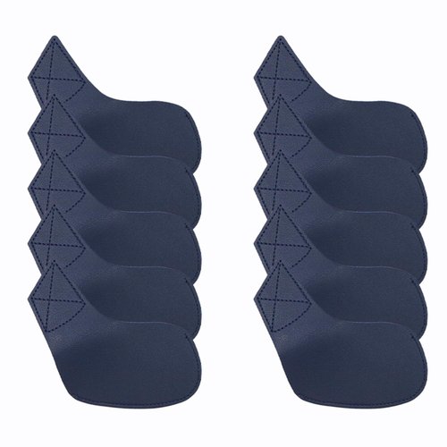 GOCHSS I Golf Iron Headcovers 10pcs PU Fit Both Right-Handed Clubs Golf Club Protector for Titleist Callaway Ping Taylormade Fit More Brands Golf Iron.（Dark Blue）