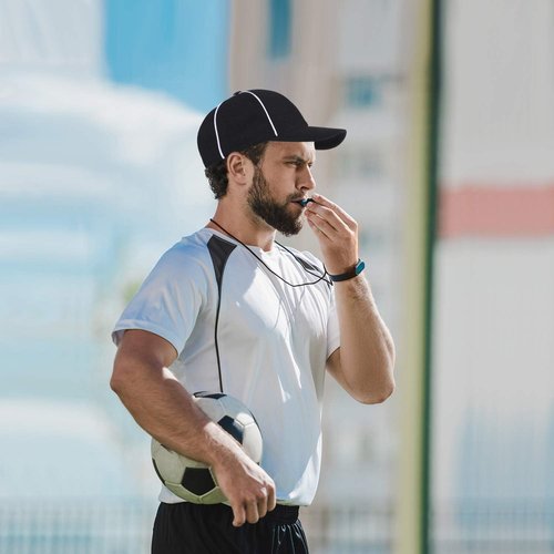 BBTO Referee Costume | Hat, Whistle & Penalty Flag Set for Men & Women - Perfect for Football Games