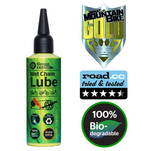 Green Oil Cycle Chain Lube - Biodegradable & Eco-Friendly | 100ml for All Bikes in Wet & Dry Conditions