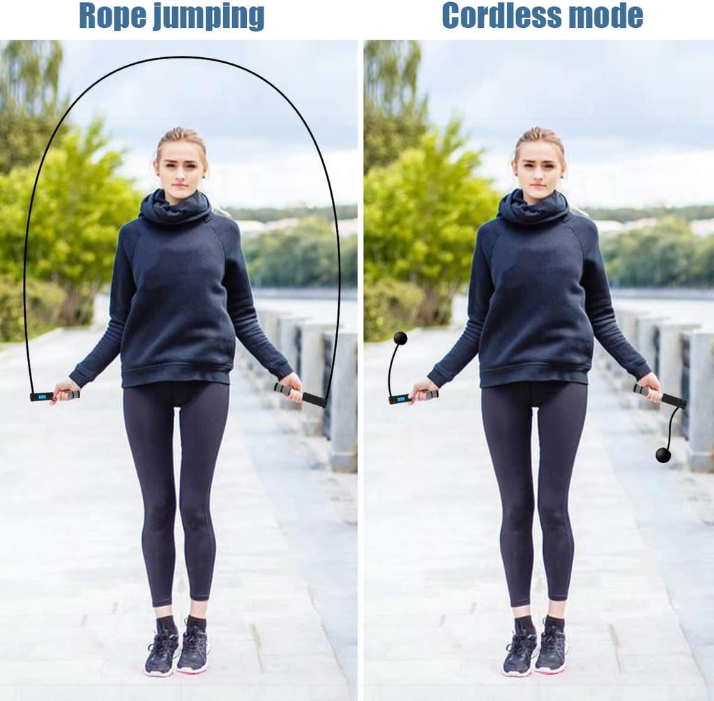 Skiennix Digital Weighted Jump Rope - Adjustable Speed with Calorie Counter | Fitness Training for All Ages