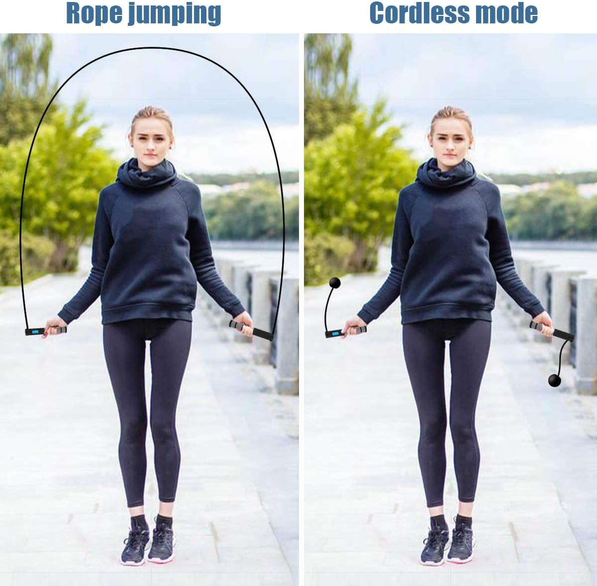 Skiennix Digital Weighted Jump Rope - Adjustable Speed with Calorie Counter | Fitness Training for All Ages