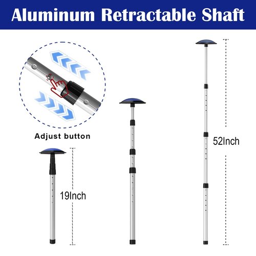 Mevfiya Golf Travel Bag Support Pole,Aluminium Golf Travel Bag Pole 52In to Protect Golf Clubs from Impacts,Retractable Shaft Fit Golf Bag (Blue)