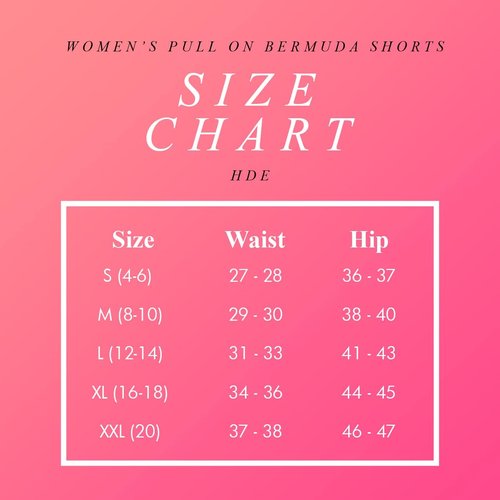 HDE Women's Bermuda Shorts - Mid Rise Design with Pockets | 10" Inseam for Comfort