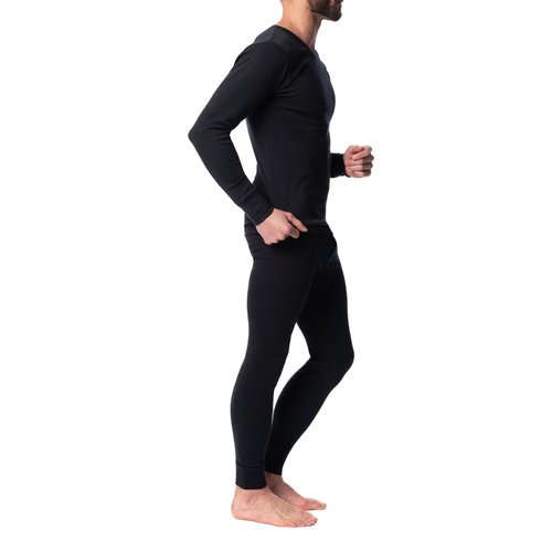 AMERICAN HEAVEN Men's Base Layer Thermal Underwear Set | 100% Cotton | Long Sleeve Top & Pant | Multi Packs