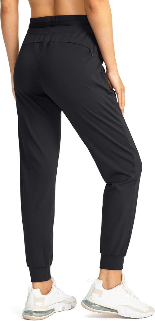 G Gradual Women's Joggers - High-Waisted Athletic Sweatpants with Zipper Pockets | Tapered Design for Workouts