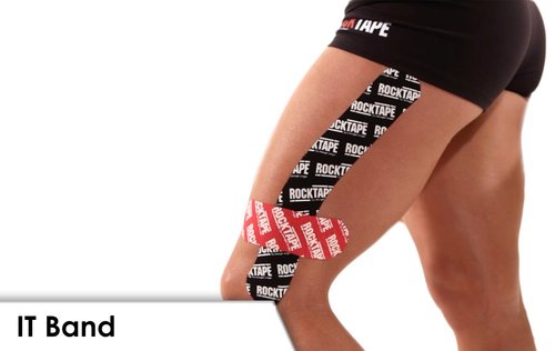 RockTape Original 2-Inch Water-Resistant Kinesiology Tape, 20 Pre-Cut Strips, Beige