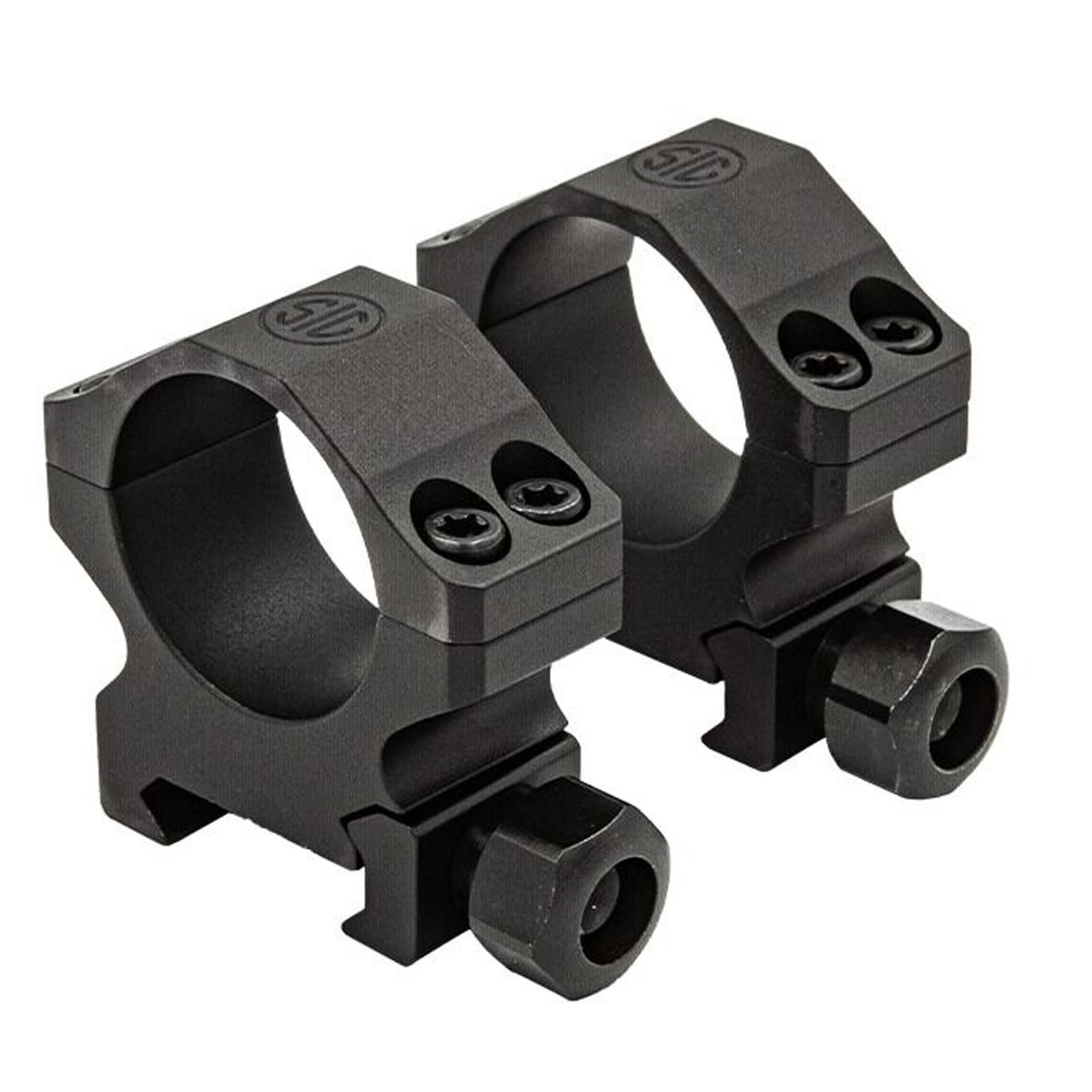 Sig Sauer Alpha1 1 Inch Tactical Hunting Shooting Durable Aluminum Powder Coated Mounting Scope Rings, High 1.12"