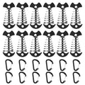 12 Pack Deck Anchors Pegs with Carabiners - Aluminum Rope Tensioner; Tent Tie Down Stakes, Windproof Canopy Tent Anchors, Outdoor Camping Accessories