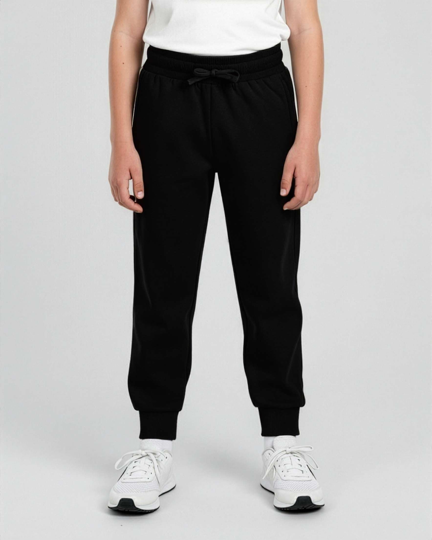 Real Essentials 3 Pack: Boys' Cotton Fleece Jogger Sweatpants - Active Athletic Youth Pants for Teens with Pockets-Set 14,M(12-14)