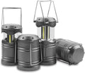 Lichamp LED Camping Lantern - 4 Pack Battery Powered Flashlights for Emergencies | Portable Gray Light