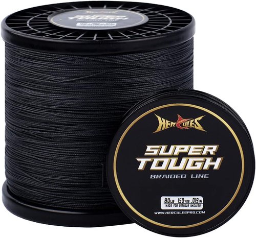 HERCULES Super Tough Braided Fishing Line - 4/8 Strands, 4lb to 160lb, 150/300/500/1000 Yards for Saltwater