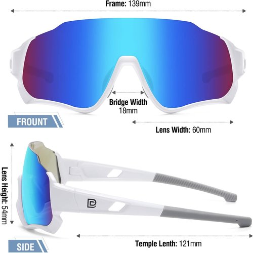 DUCO Kids Sunglasses - Polarized 4 Lenses Youth Sports Shades for Boys & Girls | DK280