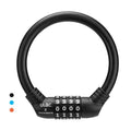 ROCKBROS Bike Lock Cable Lightweight Bike Locks with Combinations Small Bike Cable Lock Anti-Theft Bike Wheel Lock 12MM Black