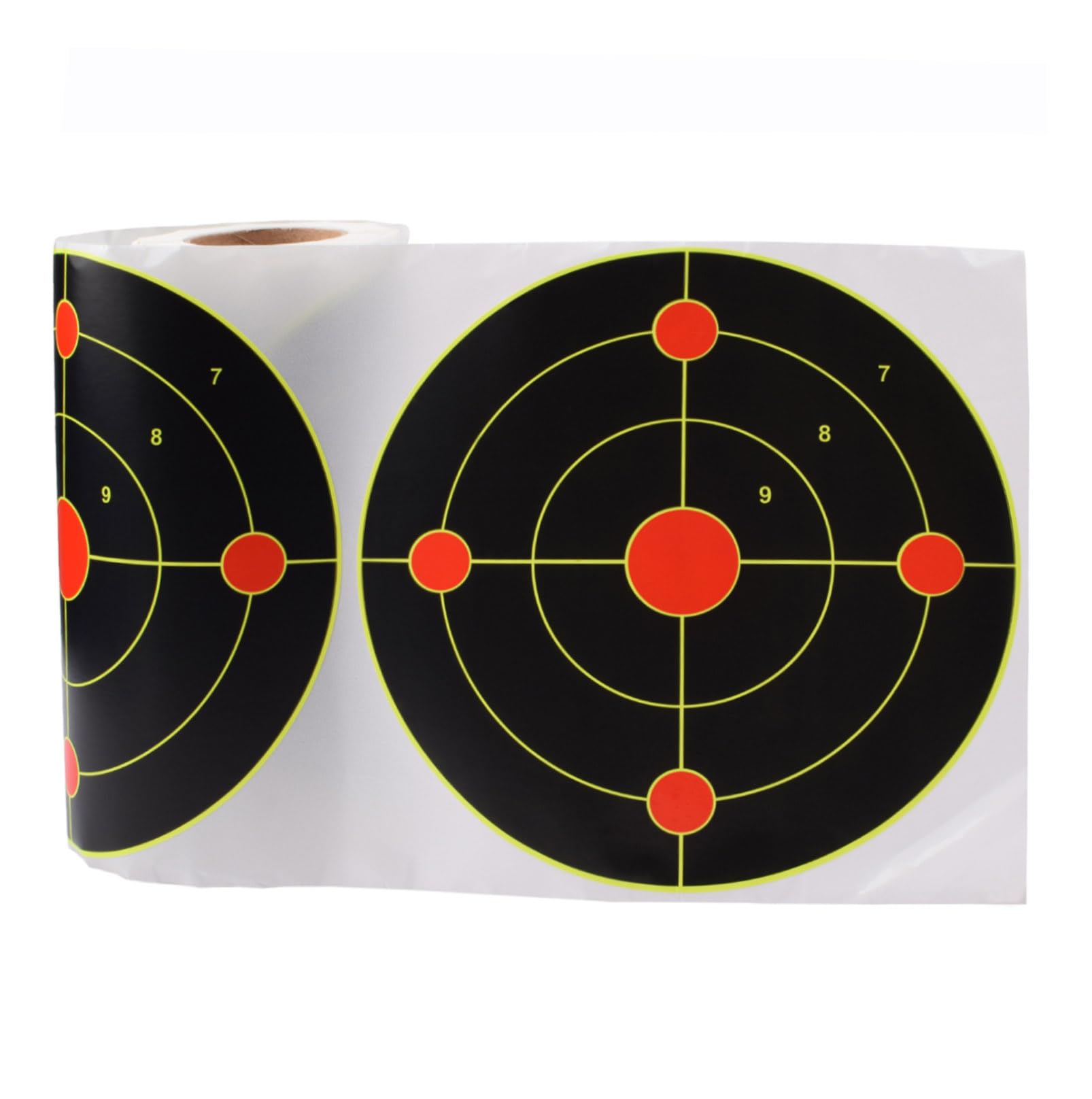 SKLK-SEL 100 Pack Splatter Targets, 6 Inch Splash Reaction Target Paper Stickers with Yellow Effect for BB Guns, Airsoft Guns, Softball Guns, Rifles Indoor and Outdoor Shooting Ranges (Round B)