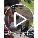 Adjustable Camping Table with Storage - Lightweight Foldable Outdoor Dining