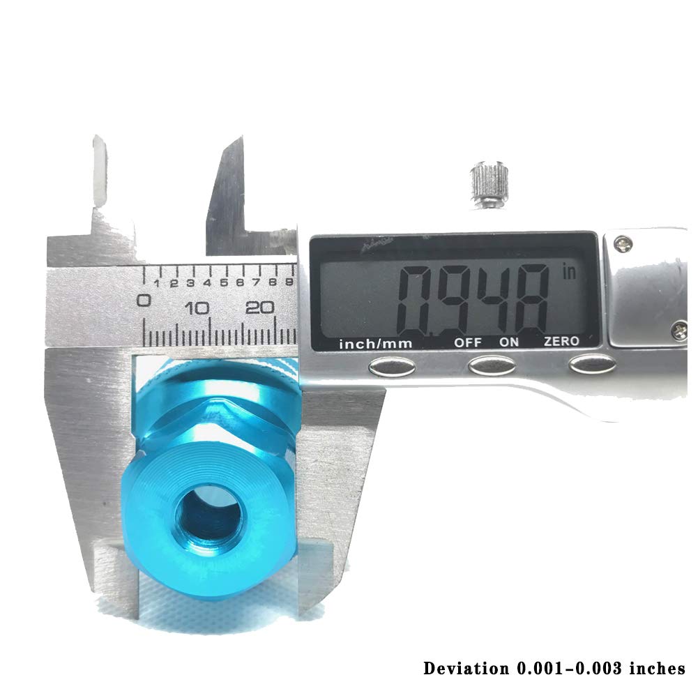 WADEKING Bike Pegs 4.3" Length, Fit 3/8 inch Axles, for Freestyle BMX Bikes and All Kinds of Bicycles, Durable, Stylish Non-Slip Carving（2 Pieces）(Light Blue)