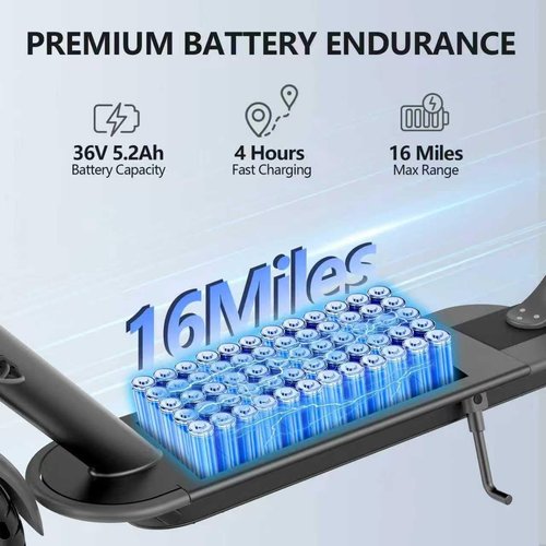 Maxshot Electric Scooter - 350W/500W Motor, 19-22 MPH Speed, 15-28 Miles Range, Foldable Design | Smart App & Dual Braking
