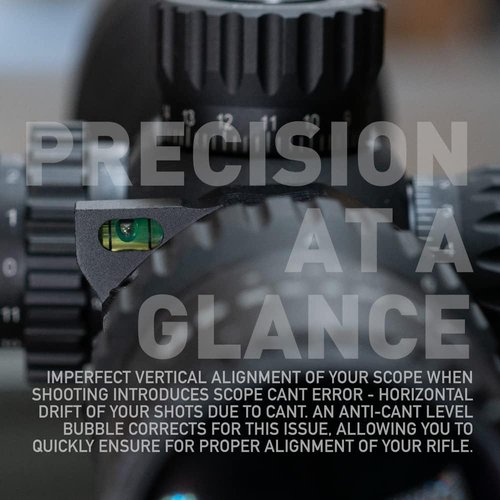 Monstrum Next Level Series Offset Scope Mount - Integrated Anti-Cant Level Bubble for Precision Shooting
