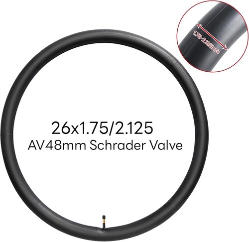 AV48mm 26" Bike Tubes - Reliable Replacement Inner Tubes for City, Road, Mountain & Cruiser Cycling (2 PCS)