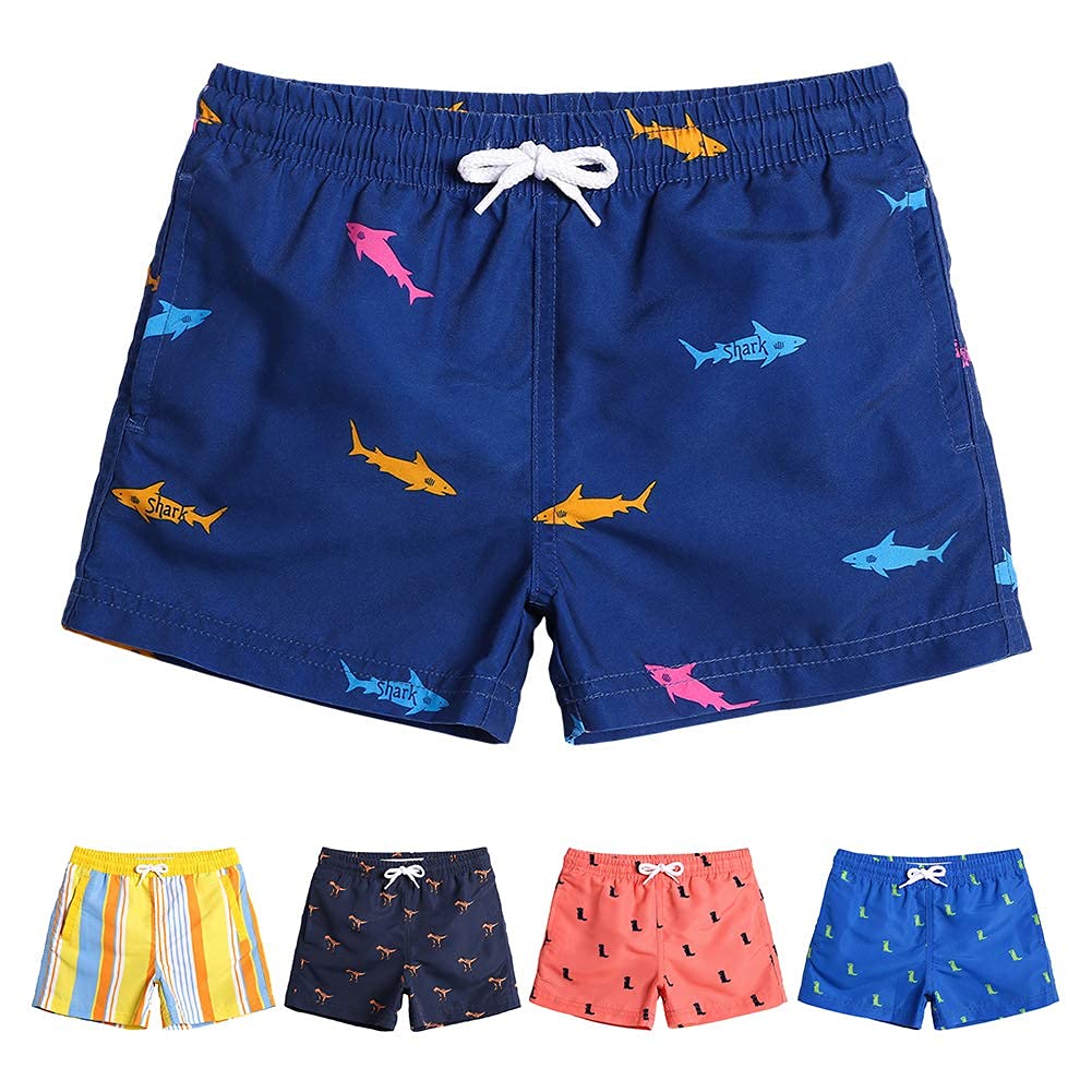 maamgic Boys Swim Trunks Toddler Swim Shorts Little Boys Bathing Suit Swimsuit Toddler Boy Swimwear,Royal Blue,4 T
