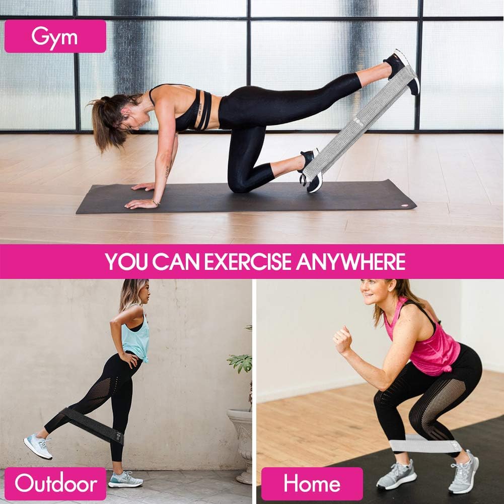 Skiennix Resistance Bands - Fabric Workout Bands for Men & Women | Thick Booty Loop Bands for Glutes & Legs