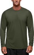 Zengjo Long Sleeve Athletic Shirts for Men - Moisture Wicking Workout Tee with UV Protection
