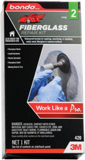 Fiberglass Resin Repair Kit - All-in-One 1/2 Pint Set with Resin, Hardener, Cloth & Tools for Automotive, Marine & Home Use