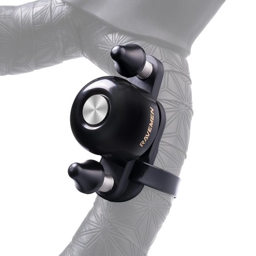 RAVEMEN Q3 Road Bike Bell, Dual-Hammer Copper Alloy Bicycle Bell for Adults Fit Handlebars up to 47mm, Lightweight for Most Grip Positions, Easy Installation