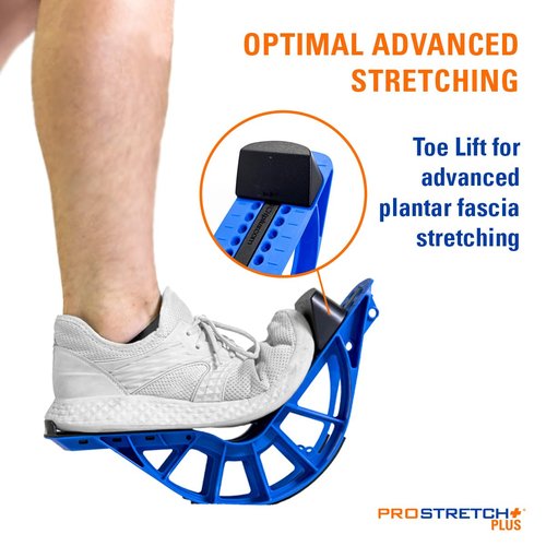 ProStretch Plus Customizable/Adjustable Calf Stretcher and Foot Rocker for Plantar Fasciitis, Achilles Tendonitis, and Tight Calves, Made in USA