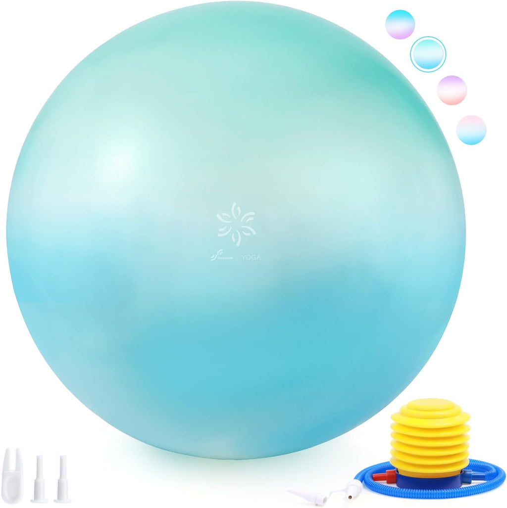 Sportneer Exercise Ball - Extra Thick 25.6'' Yoga Ball with Quick Pump | Anti-Burst & Slip Resistant Fitness Chair for Pregnancy & Therapy