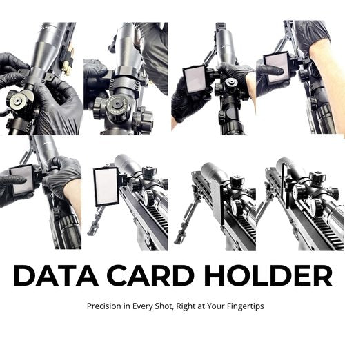 WILBUR'S FINEST Rifle Mounted Data Elevation and Windage Settings Scope Mount Card Holder Dope (30mm Scope Mount)