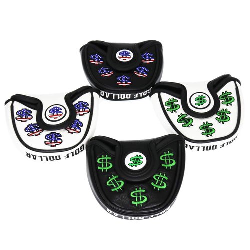 HISTAR Cash Money Mallet Putter Cover Headcover for Scotty Cameron Odyssey 2ball (Black + Green)