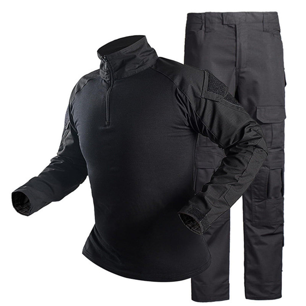Mens Tactical Suit G2 Military Apparel Set Quick-Dry Hunting Paintball Gear Uniform Combat Shirt and Pants for Men Black XL