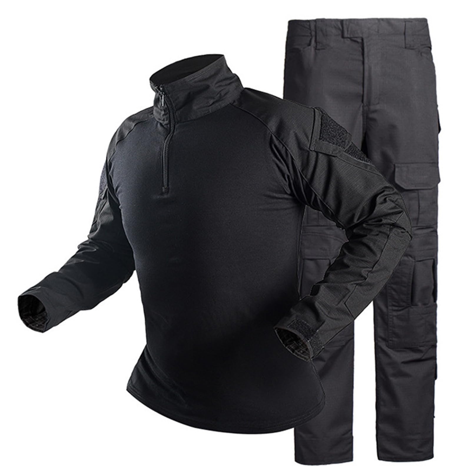 Mens Tactical Suit G2 Military Apparel Set Quick-Dry Hunting Paintball Gear Uniform Combat Shirt and Pants for Men Black XL