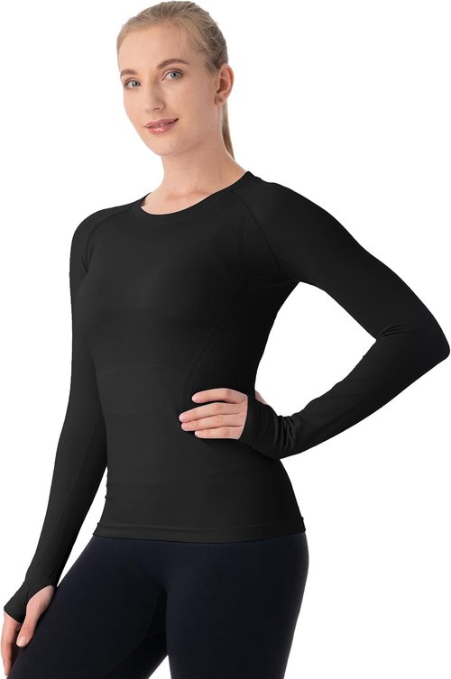 MathCat Long Sleeve Workout Shirts for Women - Breathable Yoga & Running Tops | Slim Fit XS-XL