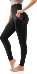 SINOPHANT High Waisted Leggings - Buttery Soft Stretchy Yoga Pants with Pockets | Full Length Capri