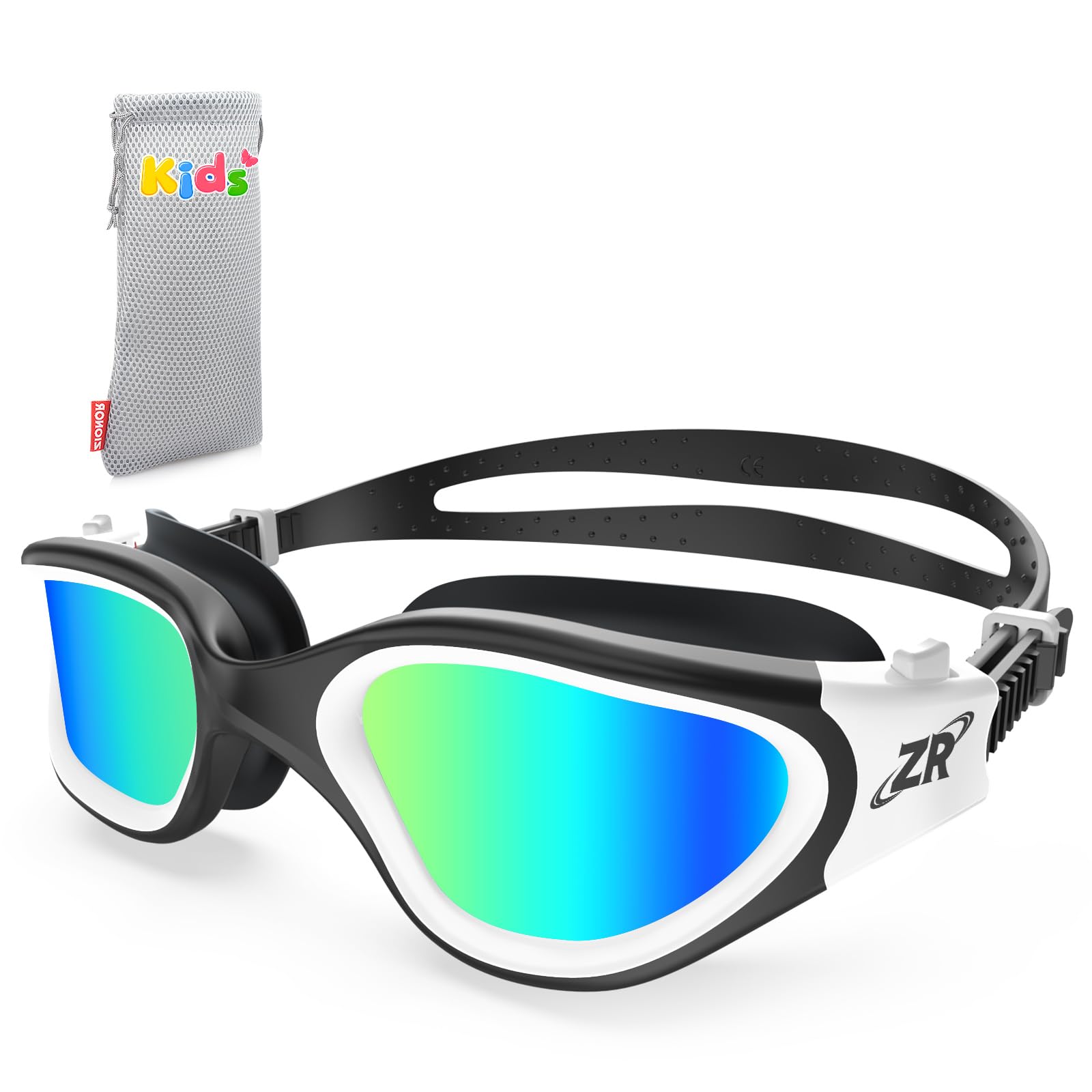 ZIONOR Kids Swim Goggles, G1 MINI UV Protection Anti-Fog Polarized Swimming Goggles for Age 6-14