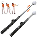 honharo Golf Swing Trainer – Retractable Click Stick Grip & Tempo Trainer for Right-Handed Golfers, Stainless Steel Shaft Golf Training Aid for Indoor & Outdoor Swing Practice