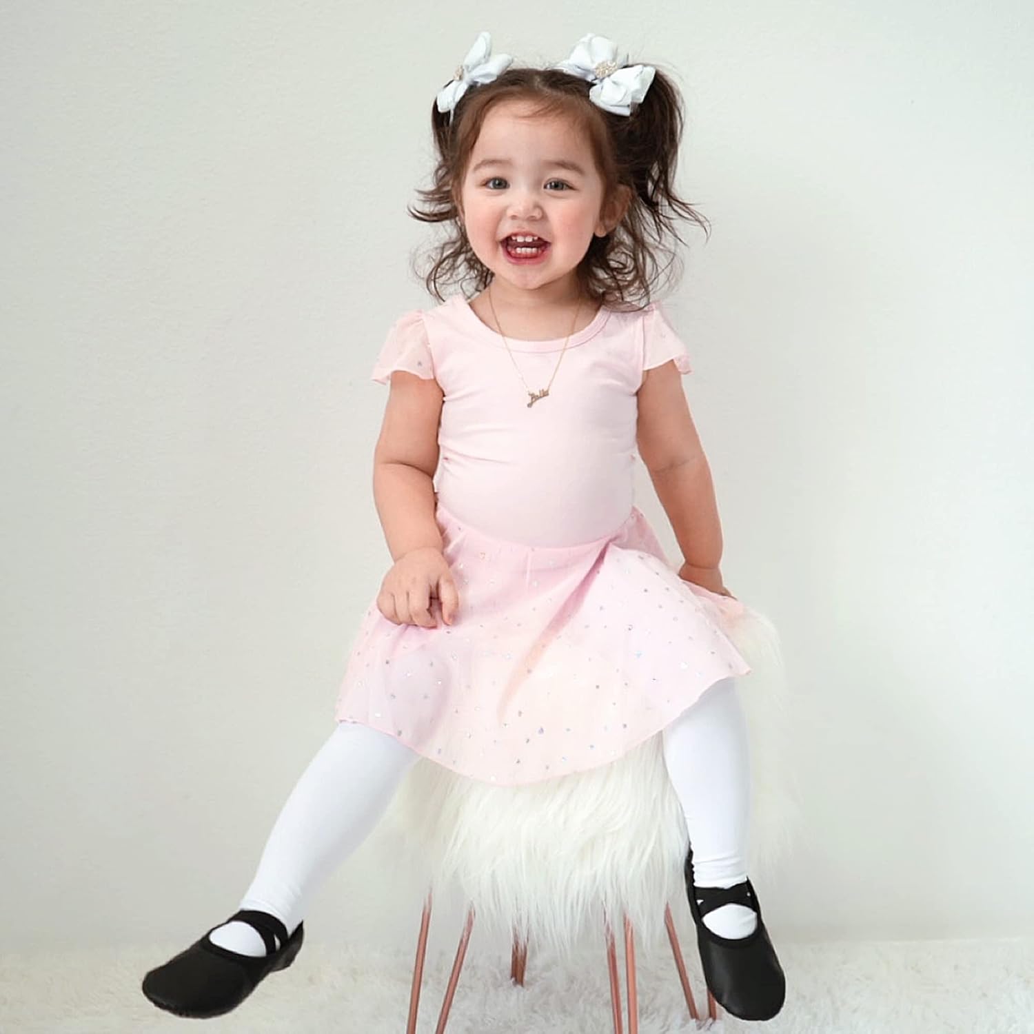 Stelle Ballet Leotards - Girls' Dance Outfit with Ruffle Sleeves | Toddler Pink Dress