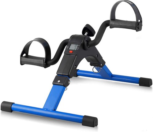 Folding Pedal Exerciser - Mini Under Desk Bike for Arm & Leg Workout | Portable Foot Cycle