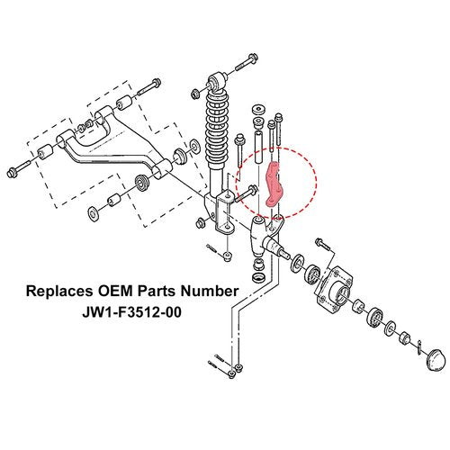 Roykaw Golf Cart Knuckle Arm Compatible with Yamaha G29/Drive 2007-2016 Gas & Electric Models, Include Both Driver and Passenger Side, Replaces OEM # JW1-F3512-00-00