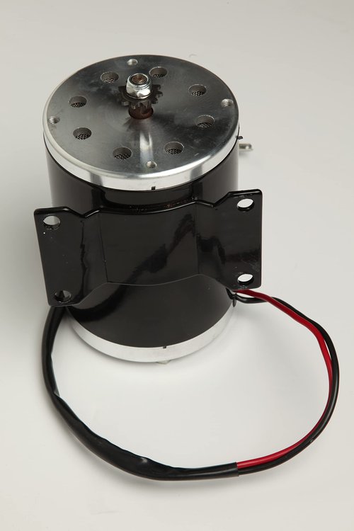 Alfa Wheels Electric Motor 48 Volt DC 1000 Watt with Base for Scooter Bike Go-Kart Mini Bikes Model Numbers MY1020 ZY1020G Reversible with 11 Teeth Sprocket #25 Chain 6.35 Pitch