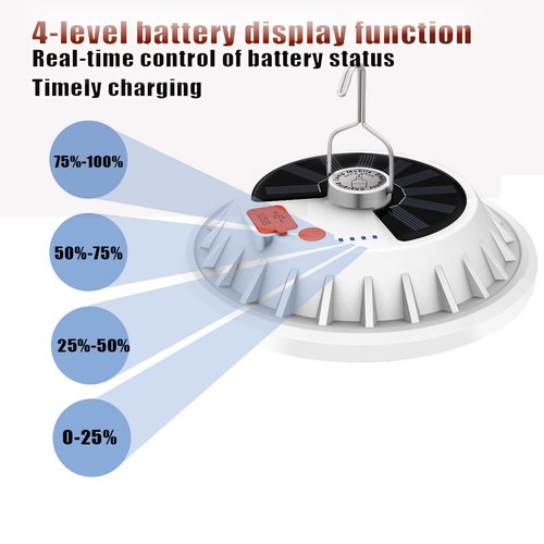 [120 LED 4500mah] Solar Camping Lights Rechargeable Portable Lantern Tent Lamp 5 Mode USB Remote Control Hanging Waterproof for Home Indoor Outdoor Emergency Courtyard 3 Pack