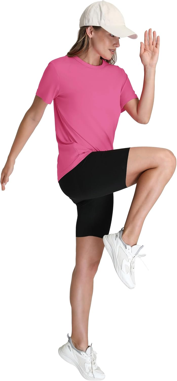 OFEEFAN Workout Tops for Women - UPF 50+ Quick Dry Breathable Loose Fit Yoga & Gym Tee